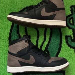 Jordan 1 Black and Brown High-Top Sneakers